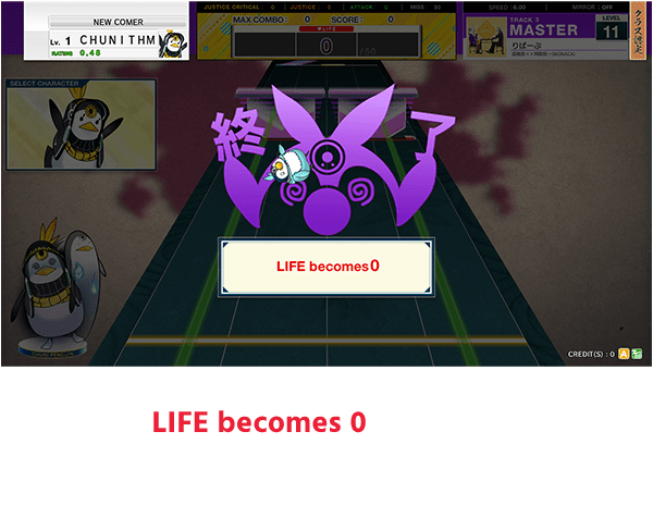 Once your LIFE becomes 0,
                  the game will end immediately!
                  Hope you can complete it! Good luck!